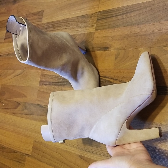 Stuart Weitzman Brooks Bootie Blush Pink Soft Suede Slouchy Boot, Size 8… - Picture 12 of 16